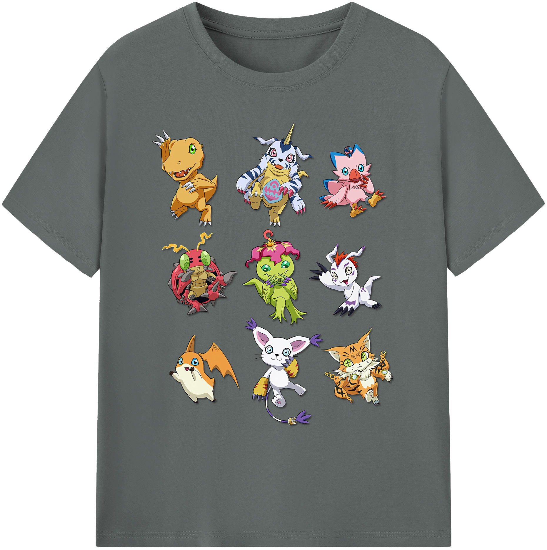 （画像用） Digimon デジタルモンスター/デジモン 綿100％ メンズ半袖Tシャツ｜肌触りやわらか＆通気性